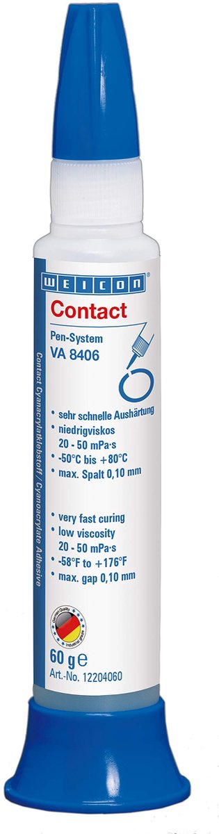 WEICON Contact VA 8406 Cyanoacrylaatlijm 60 g kleurloos | Secondelijm voor kunststof